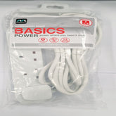 4-socket Extension - White 3m